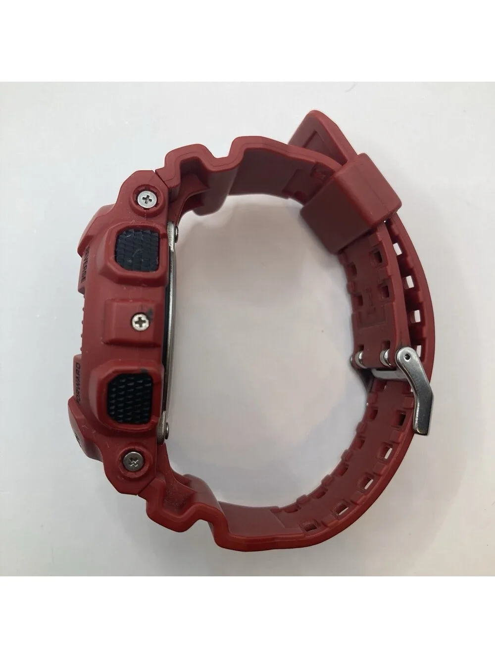 Men’s Casio G-Shock GA-100B Red Resin Band Digital Analog Watch 5081 New Battery